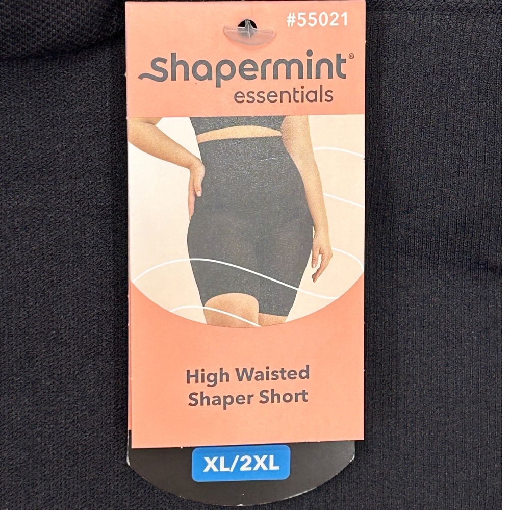 Shapermint Essentials Black High‎ Waisted Shaper Shorts Women's Size XL/2XL NWT - Picture 2 of 7